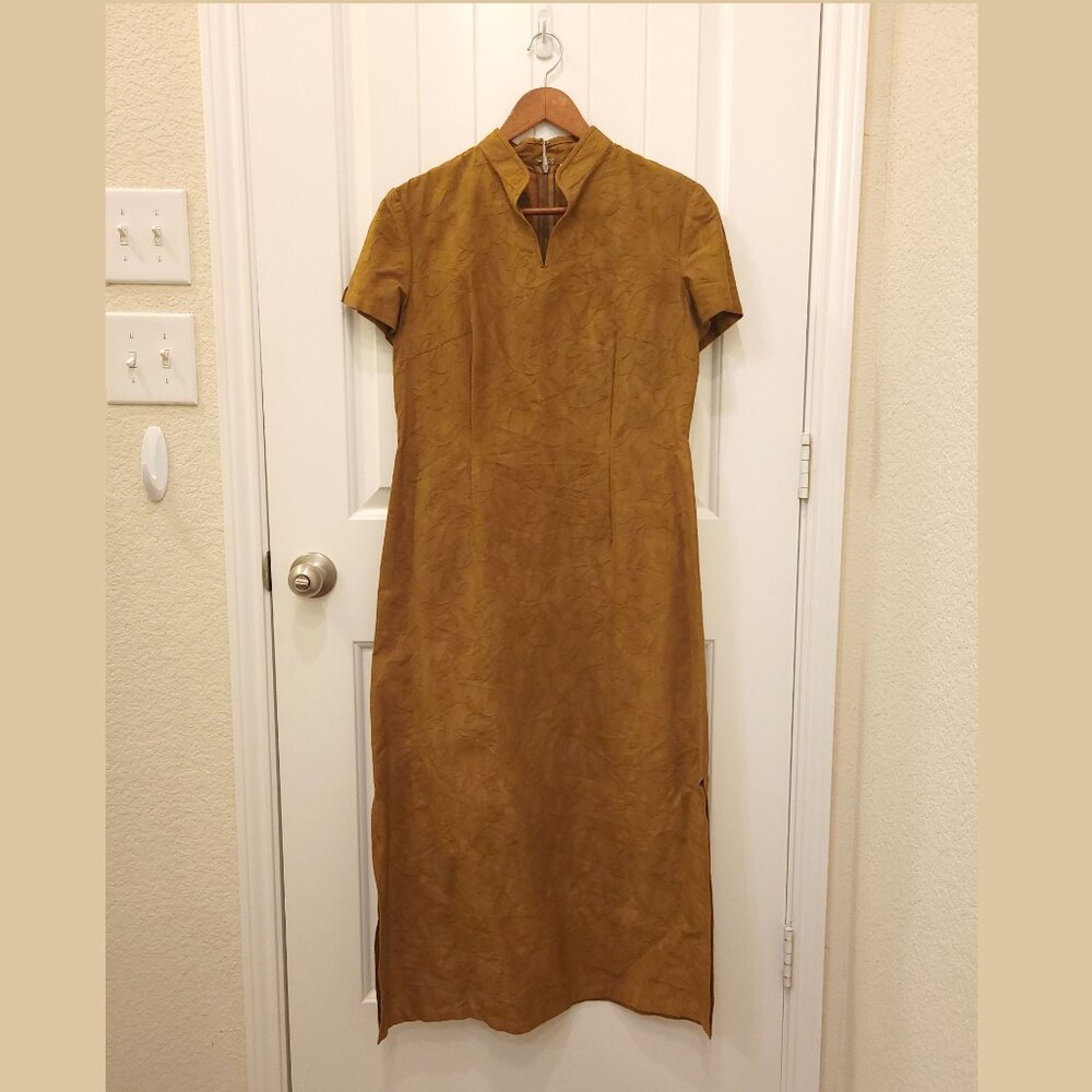 RARE vintage 80s high quality Qipao dress V neck Chinese Cheongsam Cosplay